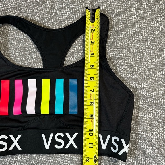 Victoria’s Secret sports bra, size medium. Black and multicolored. - Picture 9 of 9